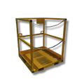 Man Basket 350lb Capacity Safety Cage, handcrafted steel, plain background